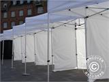 Pop up gazebo FleXtents® PRO Exhibition w/sidewalls, 3x3 m, White, Flame Retardant