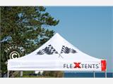 FleXtents® Snabbtältsbanderoll med tryck, 3x0,5m