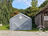 Storage shelter PRO 4x8x2.5x3.6 m, PVC, Grey