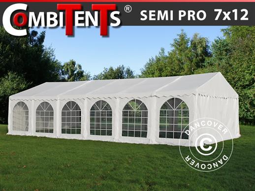 Juhlateltta, SEMI PRO Plus CombiTents® 7x12m 4-in-1, Valkoinen